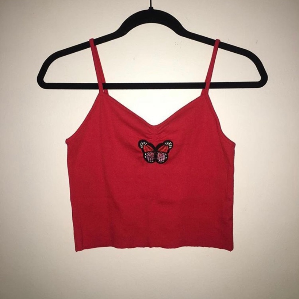 red butterfly tank